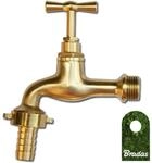 Bradas GKK011213 Messing Wasserhahn 1/2 Zoll Au&szlig;enhahn Gartenhahn, gelb, 10 x 10 x