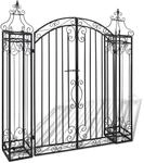 vidaXL Zierendes Gartentor Schmiedeeisen 122&times;20,5&times;134 cm
