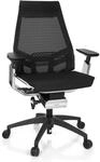 hjh OFFICE 652890 Profi B&uuml;rostuhl GENIDIA SMART White cm Netzstoff Schwarz/Chrom