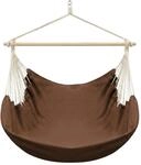 AMANKA XXL H&auml;ngesessel Braun 185x130 cm belastbar bis 150kg - H&auml;ngestuhl f&uuml;r Zwei