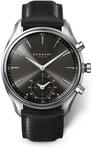 KRONABY Hybrid Smartwatch Herrenuhr Leder Schwarz - Analoge Connected Uhr 10 ATM