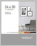 nielsen Bilderrahmen, 24 x 30 cm, Aluminium, Silber matt, Rahmen zum Aufh&auml;ngen im