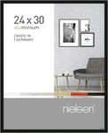 nielsen Bilderrahmen, 24 x 30 cm, Aluminium, Schwarz glanz, Rahmen zum Aufh&auml;ngen im