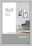 nielsen Bilderrahmen, 10 x 15 cm, Aluminium, Silber matt, Fotorahmen zum Auftstellen