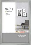 nielsen Bilderrahmen, 10 x 15 cm, Aluminium, Silber glanz, Fotorahmen zum Auftstellen