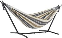 Vivere Doppel Baumwolle H&auml;ngematte mit H&auml;ngemattengestell 250 cm, W&uuml;stenmond,