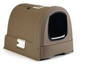 Curver petlife Katzentoilette mit Deckel, Katzenklo inklusive Schaufel, Moderne