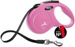 flexi&reg; Classic S | 5m Gurt Roll-Leine f&uuml;r kleine Hunde bis 15 kg | Pink 