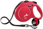 flexi&reg; Classic L | 5m Gurt Roll-Leine f&uuml;r Hunde bis 50 kg | Rot | ausziehbare