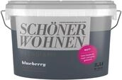 SCH&Ouml;NER WOHNEN FARBE Wand- und Deckenfarbe Trendfarbe Blueberry, matt, 2,5 l