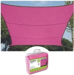 Perel Sonnensegel 3.6 x 3.6 m, quadratisch f&uuml;r Garten und Terrasse, wasserabweisend,