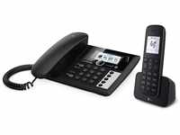 Deutsche Telekom Sinus PA 207 Plus Tischtelefon und Mobilteil, schwarz