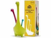 OTOTO The Nessie Family Soup Ladle and Tea Infuser Set - Durable Silicone,...