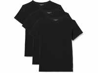 Tommy Hilfiger Herren T-Shirt Kurzarm Rundhalsausschnitt (3er Pack), Schwarz (Black),