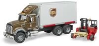 bruder 02828 - Mack Granite UPS Logistik LKW inklusive Mitnahmestapler - 1:16