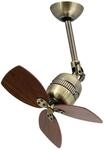 innovativer Deckenventilator Toledo mit Wandschalter, Messing antik, Fl&uuml;gel...