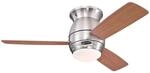 72181 Halley 112 cm, Deckenventilator, geb&uuml;rstetes Nickel, Einzelleuchte mit