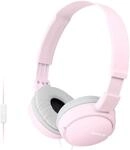 Sony MDR-ZX110AP faltbarer B&uuml;gelkopfh&ouml;rer mit Headsetfunktion, Mit Mikrofon, Rosa