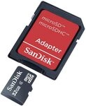 SanDisk microSDHC 32GB Class 4 Speicherkarte (inkl. microSD zu SD Adapter)