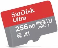 SanDisk Ultra 256 GB microSDXC Memory Card + SD Adapter with A1 App Performance Up to