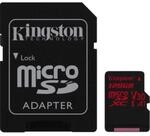Kingston MicroSD Canvas React SDCR 128 GB klasse 10 Speicherkarte mit Adapter, Ideal