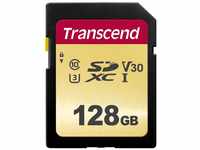 Transcend 128GB SDXC/SDHC 500S Speicherkarte TS128GSDC500S / bis zu 95 MBs...