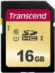 Transcend 16GB SDXC/SDHC 500S Speicherkarte TS16GSDC500S / bis zu 95 MBs lesen und 65