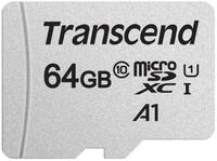 Transcend 64GB microSDHC 300S Speicherkarte, UHS-I U1 A1, bis zu 100 MB/s | Ideal