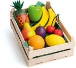 Erzi 28101 Sortiment Obst aus Holz, Kaufladenartikel f&uuml;r Kinder, Rollenspiele