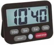 TFA Dostmann Digitaler Timer und Stoppuhr, 38.2038.01, Zeit bis 99min 50sec,