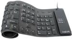 Logilink Tastatur Flexibel Wasserfest USB + PS/2 schwarz