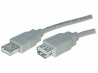 S-CONN - CO77122 USB 2.0 Verlängerungskabel 1.8m Stecker Typ A - Buchse Typ A
