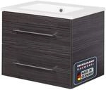 FACKELMANN B.PERFEKT Badm&ouml;bel Set 62 cm &ndash; Anthrazit Dark Oak, h&auml;ngender