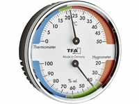 TFA Dostmann Analoges Thermo-Hygrometer, 45.2040.42, zur Kontrolle von Temperatur und