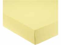 Pinolino 540002-4 - Spannbetttuch für Kinderbetten, Jersey, gelb