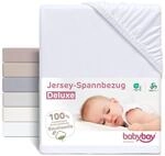 babybay Jersey Spannbetttuch Deluxe passend f&uuml;r Modell Original, wei&szlig; | 1 St&uuml;ck