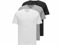 HUGO BOSS Herren T-Shirts Business Shirts V-Neck 50325389 3er Pack,...
