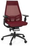 hjh OFFICE 652880 Profi B&uuml;rostuhl GENIDIA SMART Black Netzstoff Rot ergonomischer