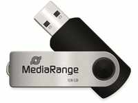 MediaRange USB 2.0 Speicherstick 128GB - Mini USB Flash-Laufwerk, bis zu 17 MB/s,