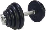 Tunturi Hantel Gusseisen 15kg - Hantelset mit Schraubverschluss - Kurzhantelset - 1