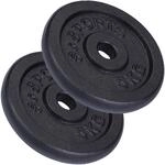 ScSPORTS 10 kg Hantelscheiben-Set, 2 x 5 kg, Gusseisen Gewichte, 30/31 mm...