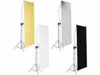 Neewer 90 x 180 cm Foto Studio Flat Panel Light Reflektor mit 360 Grad drehbar