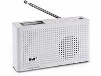 RED OPTICUM Ton 3 FM/ DAB/ DAB+ Radio weiß - Tragbares UKW Radio mit Lautsprecher &