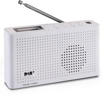 RED OPTICUM Ton 3 FM/ DAB/ DAB+ Radio wei&szlig; - Tragbares UKW Radio mit Lautsprecher &