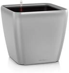 LECHUZA QUADRO Premium LS 35 silber metallic 16168
