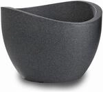 Scheurich Wave Globe, Pflanzgef&auml;&szlig; aus Kunststoff, Schwarz-Granit, 30 cm