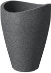 Scheurich Wave Globe High, Hochgef&auml;&szlig; aus Kunststoff, Schwarz-Granit, 50,5 cm
