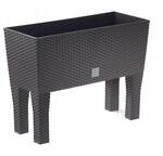 30 Liter rechteckiger High G&auml;rtner mit dunklem ockerfarbenem 60 x 25 x 46 cm mit