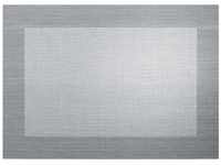 ASA 78088076 Tischset aus Kunststoff quadratisch, Silber/schwarz, 46 x 33 cm