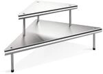 WENKO 2045030500 K&uuml;chen-Eckregal Massivo Duo mit 2 Ablagen, Metall Edelstahl, 48,5 x